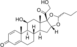 Struktur von Budesonid (Epimerengemisch)