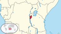 A map showing the location of Burundi