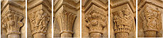 Abril (2): Fotomuntatge dels capitells romànics de la portada principal de l'Església Arxiprestal de Sant Mateu