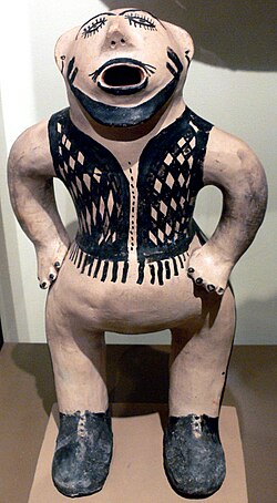 Cochiti Pueblo clay figure (mono), circa 1883