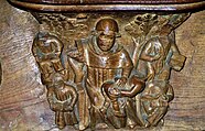 Detail of Norwich Cathedral misericord S25 (schoolmaster beating a boy).jpg