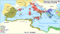 Dislocazione e dimensione delle armate romane nel 210 a.C.