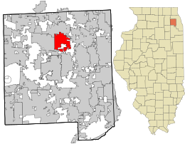 Location in DuPage County and the state of Illinois.