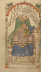 A 12th-century illumination of Eadmer composing Anselm's biography Eadmer of Canterbury Writing - Google Art Project.jpg