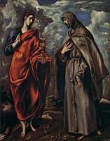 El Greko Sveti Jovan i Franjo, 110 x 86 cm.