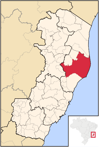 Localização de Linhares no Espírito Santo