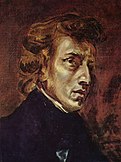 Frédéric Chopin as portrayed by Eugène Delacroix