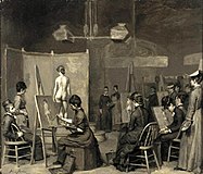 「美術学校の女子クラス」 (1879)