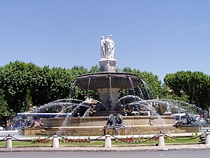 English: Fountain of the Rotonde in Aix-en-Pro...