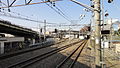 View looking north from the Musashino Line platforms, November 2012