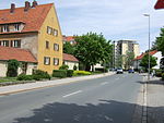 Grünewaldstraße (mit dem ersten Hochhaus der Stadt)