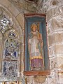 Guengat, église paroissiale Saint-Fiacre : statue de saint Ivy (mais un doute existe, il s'agit peut-être de saint Divy).