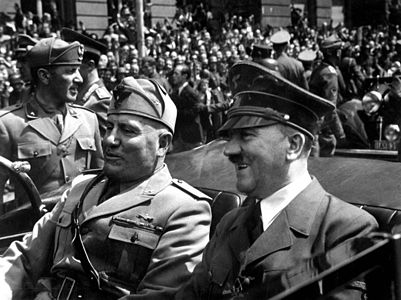 무솔리니와 히틀러. 1940년