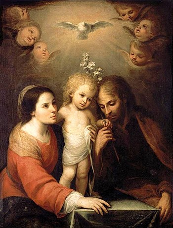 English: Holy Family, Mary, Joseph, and child ...