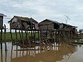 Habitation cambodgienne, lac Tonle Sap