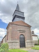 Façade de l'église Saint-Aubin