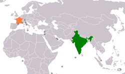 Peta mancaliakan tampekIndia and France