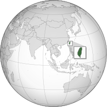 Country marked in dark green