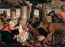 Jacopo Bassano Adoration of the Shepherds, 97 x 142 cm.