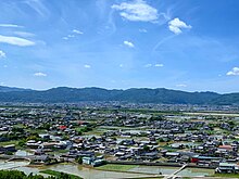 向麻山から徳島県吉野川市の眺望
