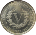 5 cents, 1883 (reverso).