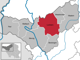 Läget för Losheim am See i Landkreis Merzig-Wadern