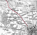 Road from Stiglmaierplatz towards Dachau 1856