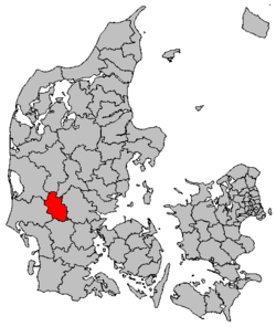 Locatie van gemeente Billund