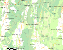 Mapa obce Le Petit-Abergement
