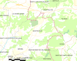 Mapa obce Montrigaud