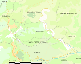 Mapa obce Riventosa