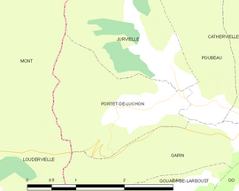 Mapa obce Portet-de-Luchon