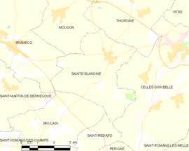 Mapa obce Sainte-Blandine