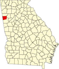 map of Georgia highlighting Haralson County