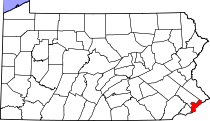Location of City of Philadelphia