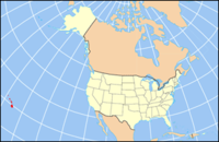 Kort  over USA med Hawaii markeret