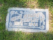 Grave site of Orley Seymour Stapley, Block #476.