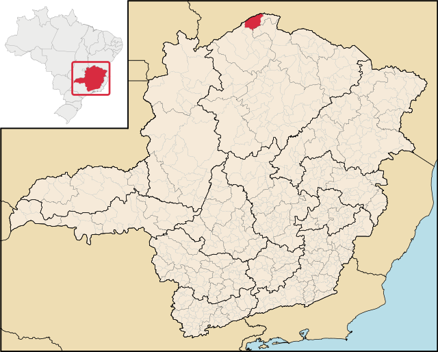 Localização de Montalvânia em Minas Gerais