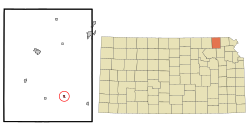 Location of Goff, Kansas