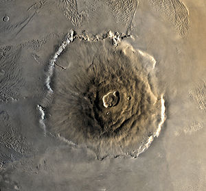 Olympus Mons visto desde la órbita de Marte.