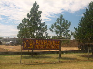 Panhandle High School sign