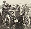 Pierre de Caters, vainqueur du Meeting d'Ostende 1901 sur Mors 24 hp (carrosserie J. Rotschild).