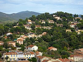 A view towards the north, of Pierrefeu-du-Var