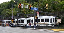 Pittsburgh Light Rail at Station Square Pittsburgh lrt.jpg