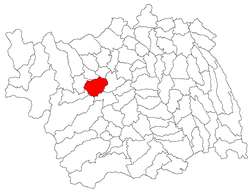 Location of Poduri, Bacău