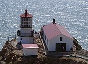 Point Reyes Lighthouse, showing the lighthouse and buildings comprising the light station