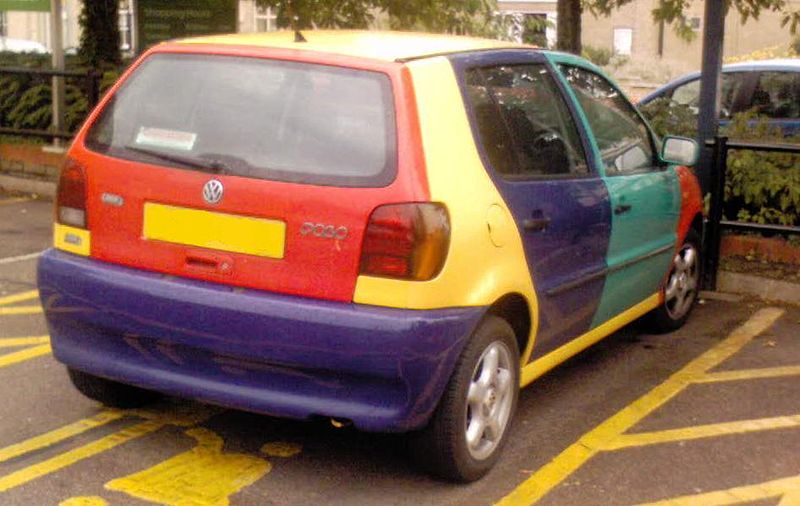 multi coloured cars