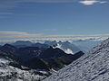 Blick vom oberen Läntagletscher nach Osten, ca. 3300 m