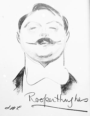 English: Caricature of Rupert Hughes (1872-195...