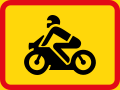 Motorcycle plaque sign